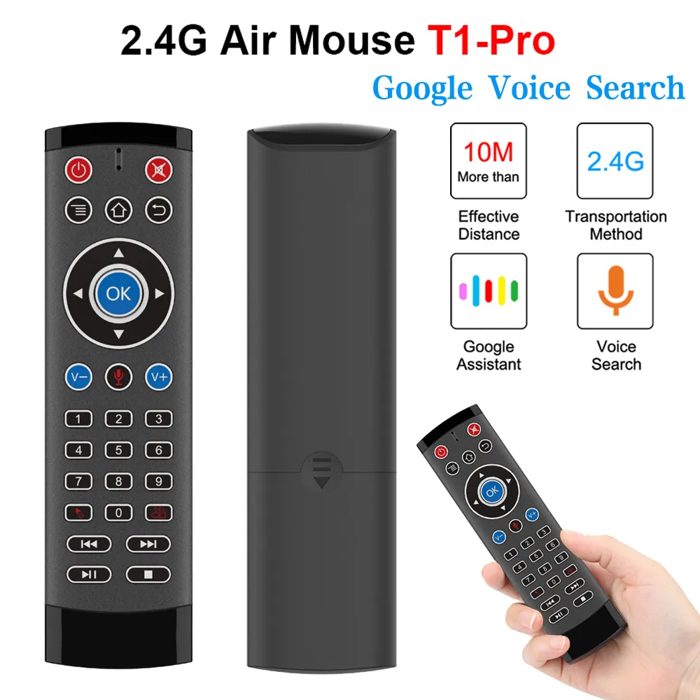 Telecomando wireless 2.4G Controller vocale Tastiera Air Mouse per Android Smart TV Box Proiettore Google Player LG Sony