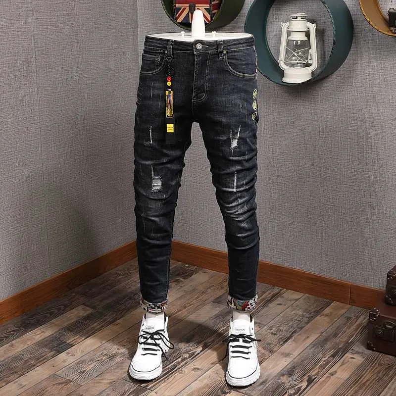 Mens streetwear jeans top