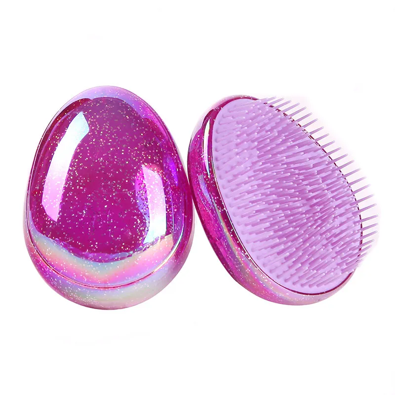 Egg Shape Glitter Hair brushes Anti Static Styling Tools Hair Comb Hairdressing Detangling Brushes Hair Care Tools