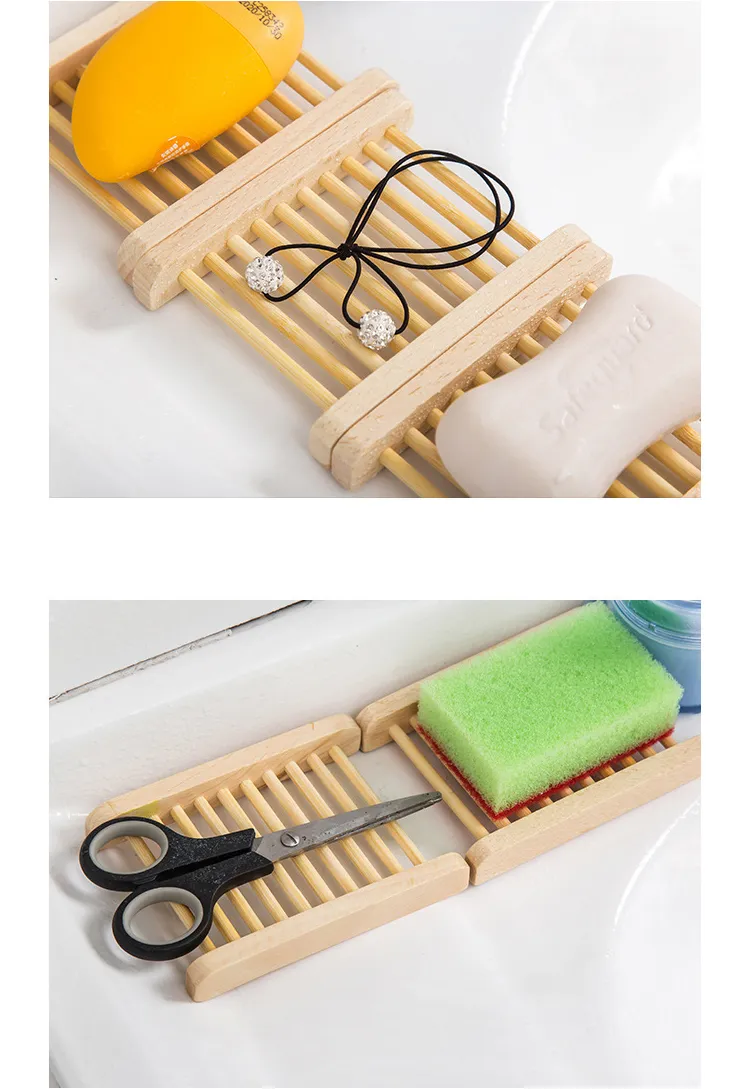 Natural wear-resistant wooden holder Simple design modern soap fertilizer Non-slip tray is clean, tidy and convenient