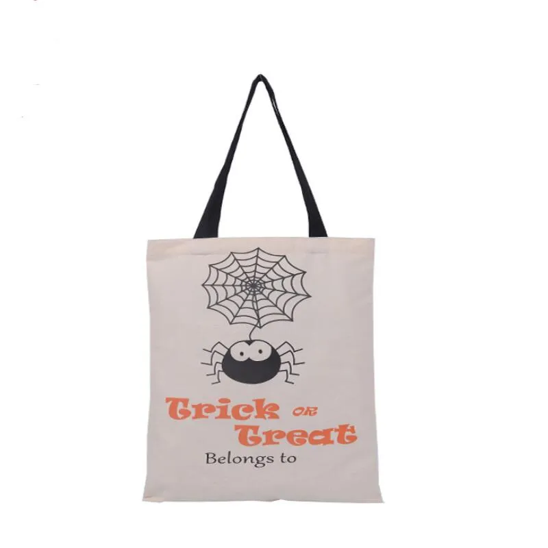 VOOVA & MOVAS Halloween Trick Or Treat Bags - 3 Pack Canvas Tote Bags, 11x13 Inches, Reusable For Candy & Shopping - View #3