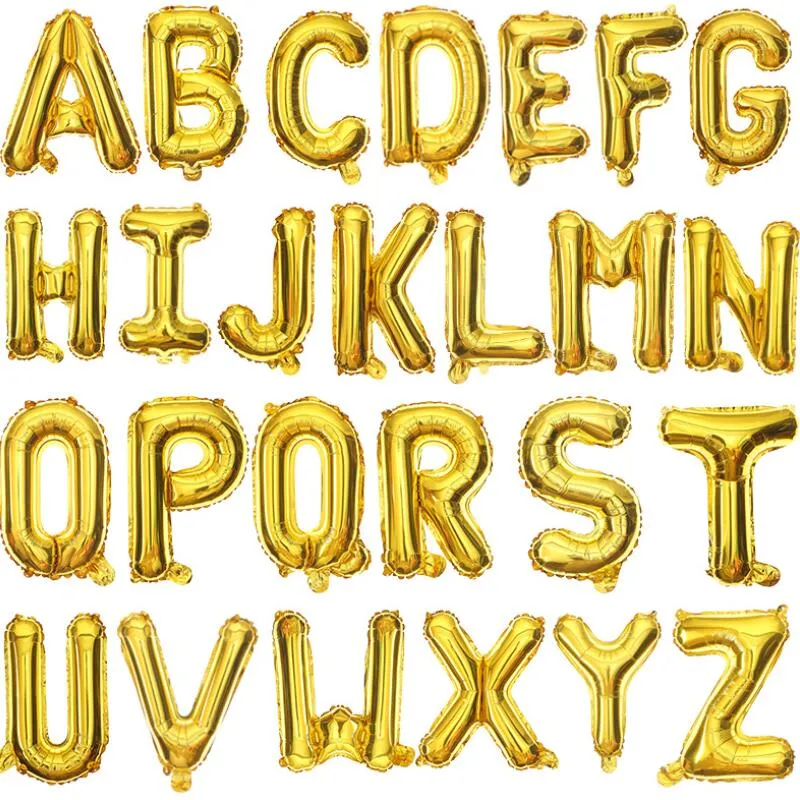 32 inch letter number balloons Foil balloon gold silver letter digital Globos birthday party decoration baby bath supplies HHB1703