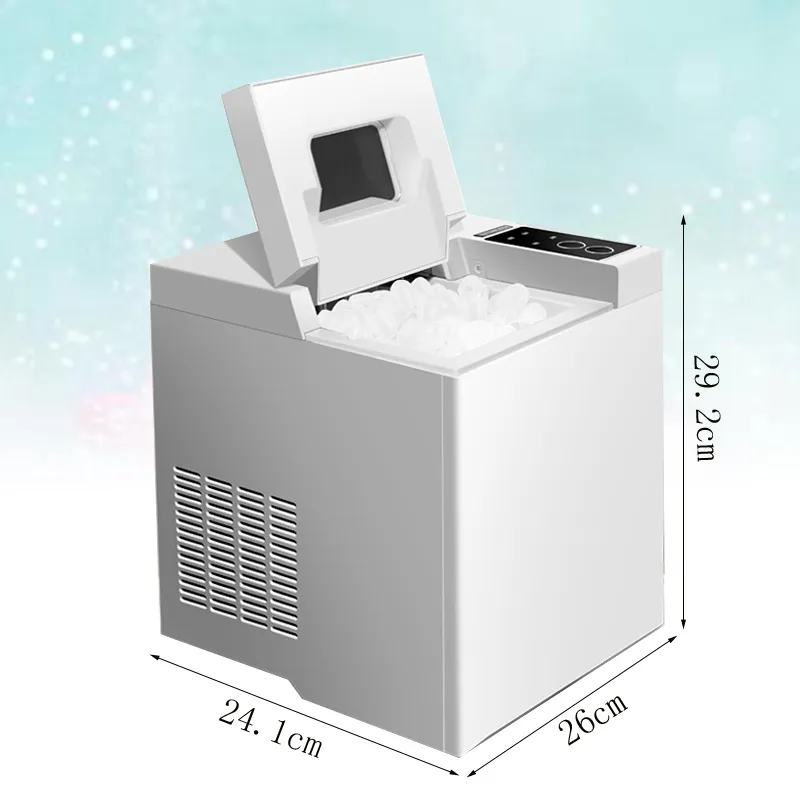Hem Använd Portable Ice Maker Machine för bänkskivor, isbitar redo i 6 minuter gör 6,5 kg, för fester