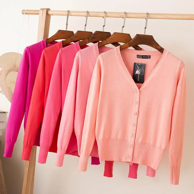 Cardigan Femme Léger - Pull-over à Boutons - Manches Longues - Laine Douce - Pour Automne/hiver, Bureau, Quotidien - 7