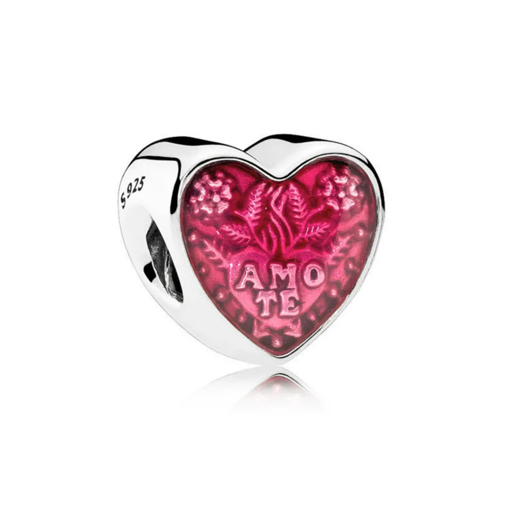 NEW 100% 925 стерлингового серебра 1: 1 Аутентичные 792048EN117 Latin Love Heart браслет Оригинальный женщин подарка ювелирных изделий