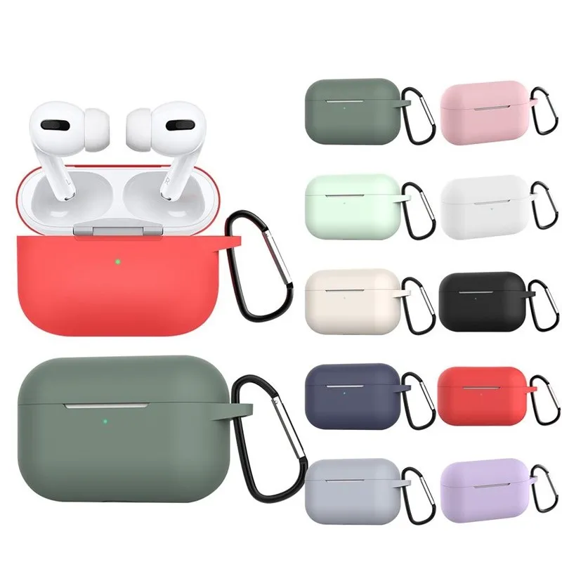 Hörlurarfodral för Apple AirPods Pro 2 Silikon Cover Air Pods Pro 3 hörlurar EarPods Earbuds Hook Charging Box