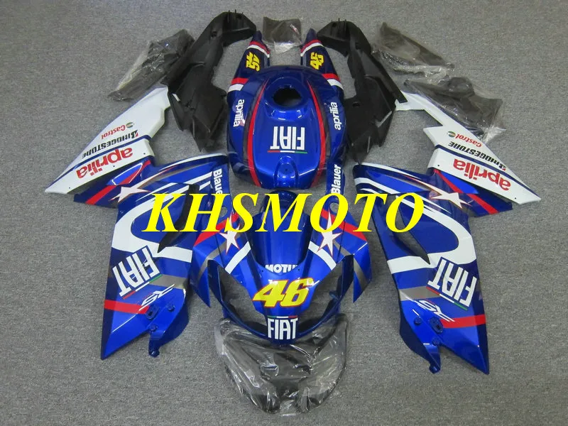 Injectie Mold Fairing Kit voor Aprilia RS125 06 07 08 09 10 11 Rs 125 2006 2011 Blue White Backings Set AA16