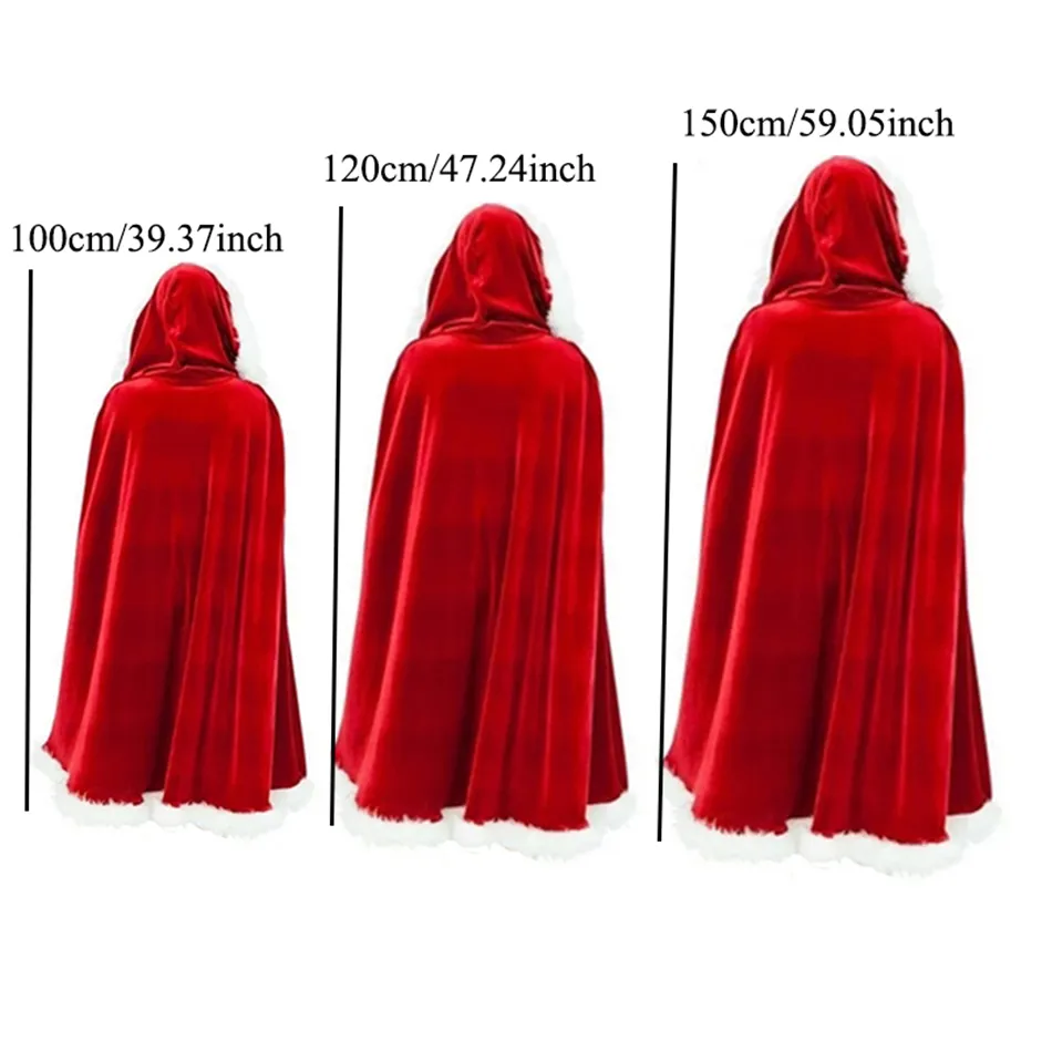 Disfraz de capucha roja de talla grande para mujer, capucha de equitación  roja de lujo