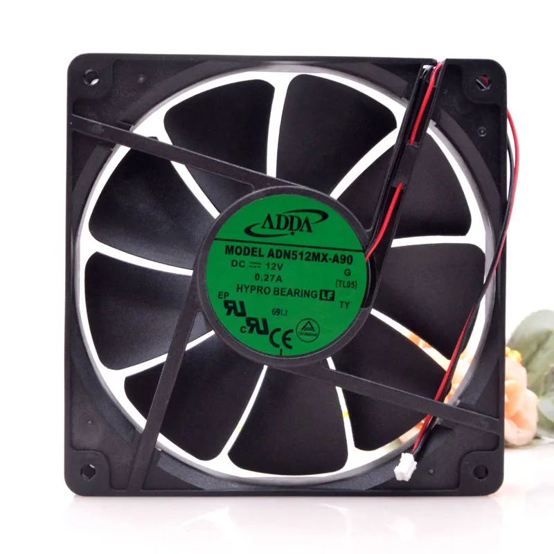 ADN512MX-A90 For ADDA DC 12V 135mm 0.27a 13525 2-Wire Power Supply Case cooler cooling fan