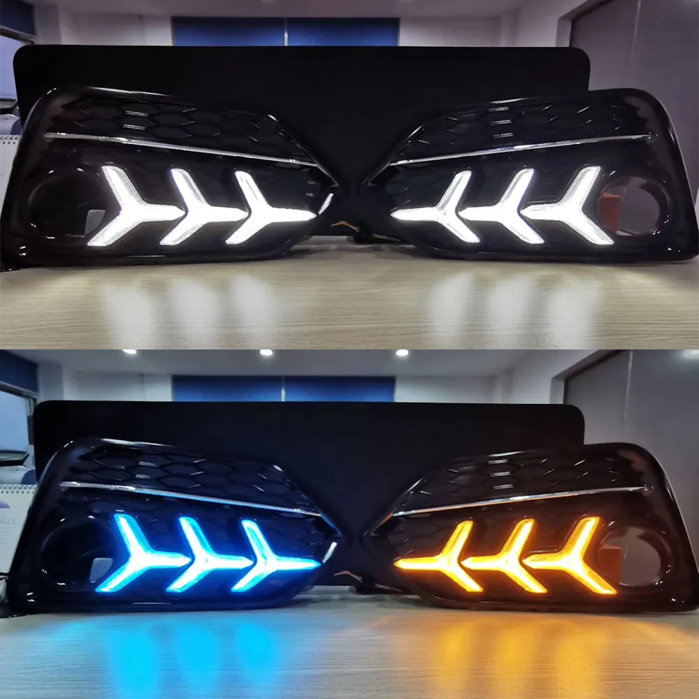 1 Paar Tagfahrleuchten LED DRL für Honda CIVIC Fließheck 2016-2020 Nebellampe Fahren leuchtet gelb Blinkleuchte