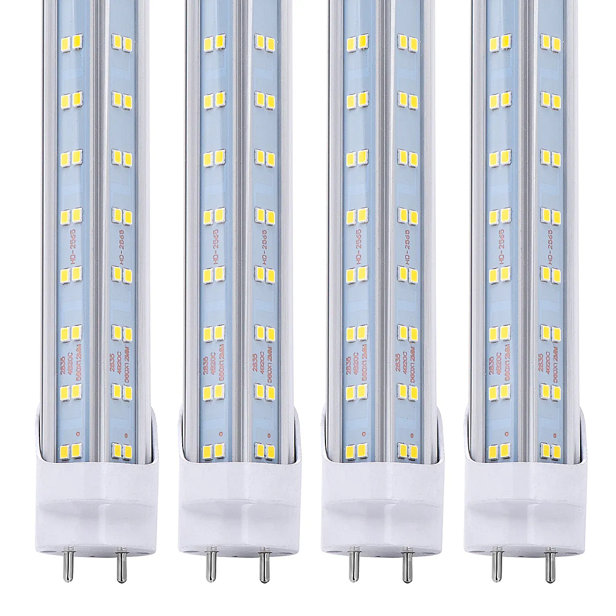 4ft LED Bulb Light 4 Feet LED Tube 60W T8 Fluorescent Light 6000K Cold White Factory Wholesale 60W V-Shaped led shop light