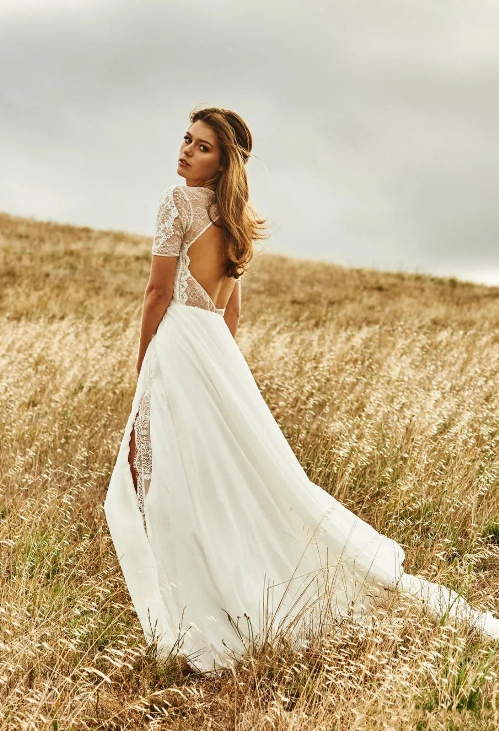 Boho Dresses A Line Backless Lace Wedding Gown With... From Babydress126,  $141.03 | DHgate.Com