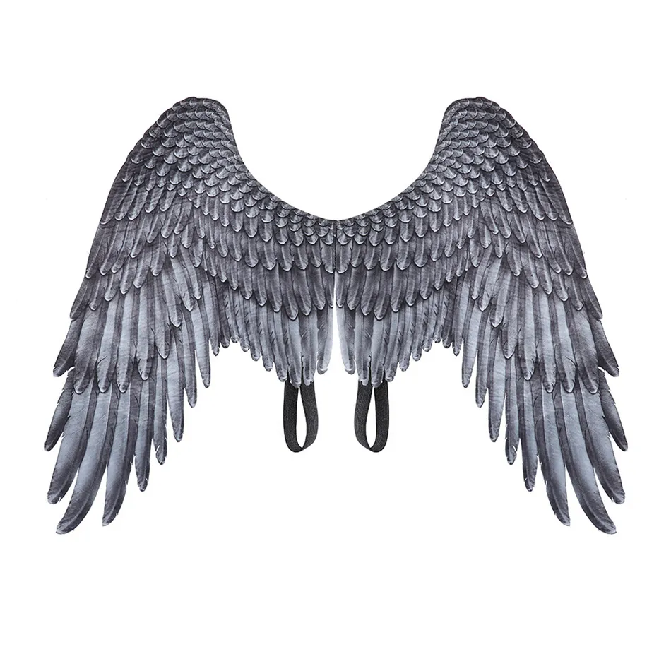 할로윈 3D 천사 날개 마디 그라 테마 어린이 성인 큰 큰 검은 날개 악마 의상 YJL55를 들어 파티 코스프레 날개