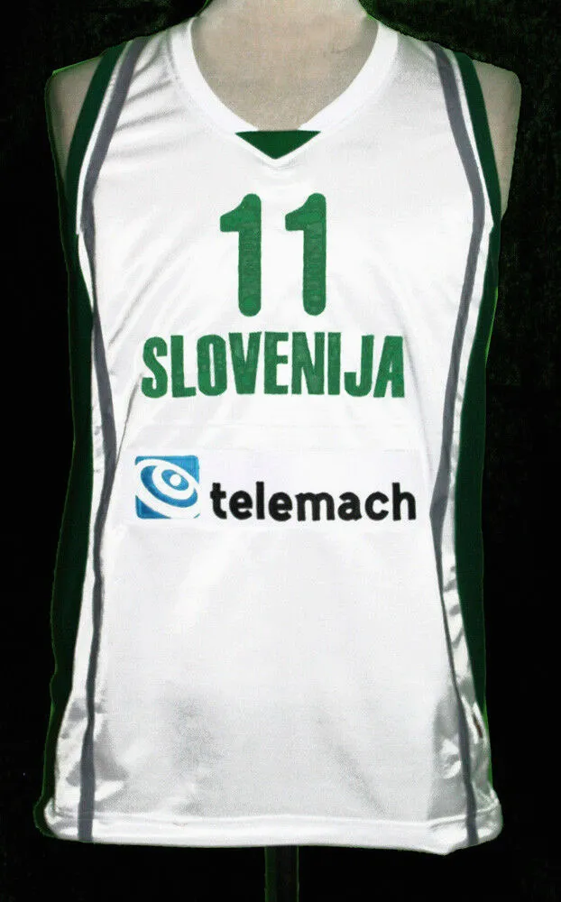 تخصيص Goran Dragic Slovenia Basketball Jersey Slovenija خياطة جديدة لأي حجم