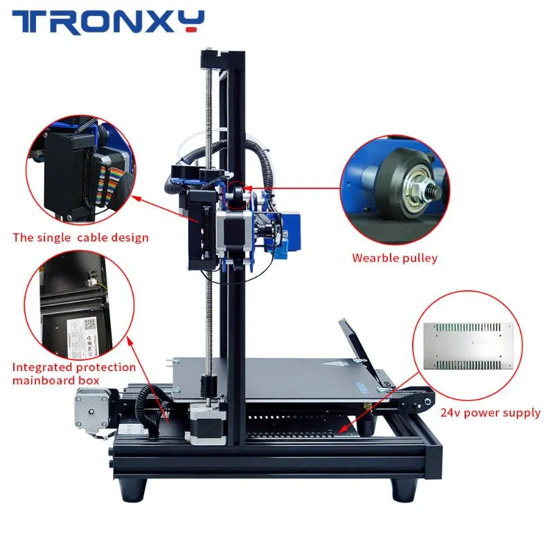 Tronxy 3D-Drucker-Magnetaufkleber, flexibel, mit Stahl-Bauplatte –