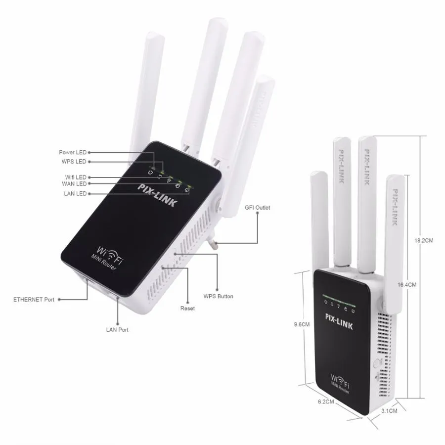Eightwood Lot De 4 Antennes WiFi Double Bande 2,4 GHz 5,8 | FindTheDeal