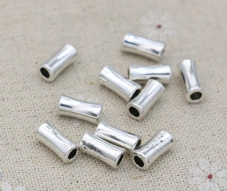 200PCs antikviteter Silver spacer pärlor för smycken gör armband DIY handgjorda tillbehör hantverk 10x5mm