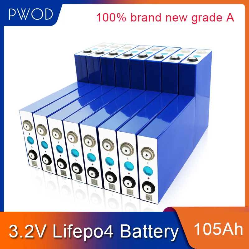 8pcs lifepo4 3,2V 105Ah lityum pil Lityum demir fosfat DIY 12V210AH 24V105AH 48V paketi için bir 100Ah