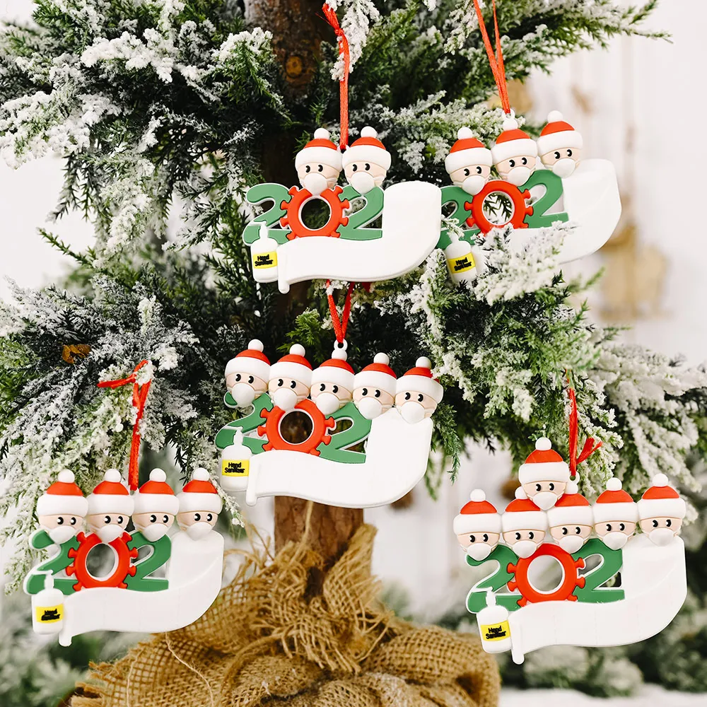 2020 Sıcak Satış Noel Sigara Yumuşak Seramik Maske Yaşlı Adam kolye Noel ağacı PVC Kardan Adam Asma Parçası Toptan Avrupa Ve Amerika