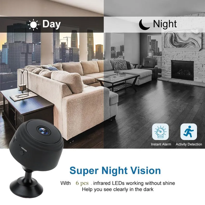1080P HD Mini IP WIFI Camera Magnetic Camcorder Wireless Home Security Car  DVR Support Night Vision Video Recording Motion Detection, APP Remote