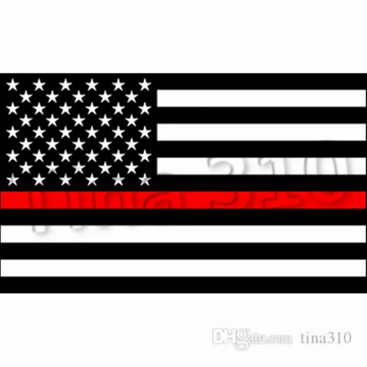 90 * 150cm Blueline USA Police Flags 2e Amendement Vintage Drapeau