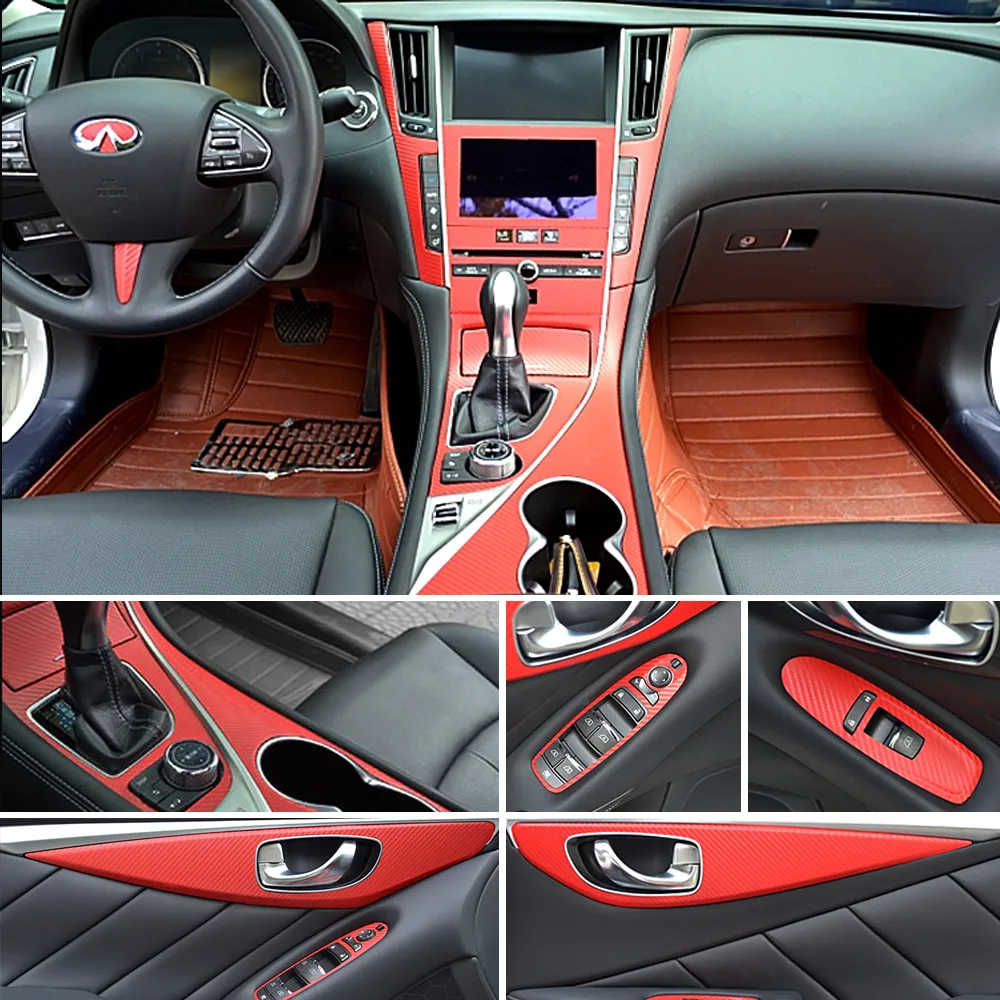 Carbon Fiber Car Interior Door Handle Stickers 3D/5D Design