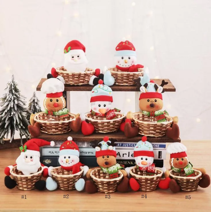 1PC Christmas Candy Storage Santa Snowman Candy Bowl Candy Christmas - View #9