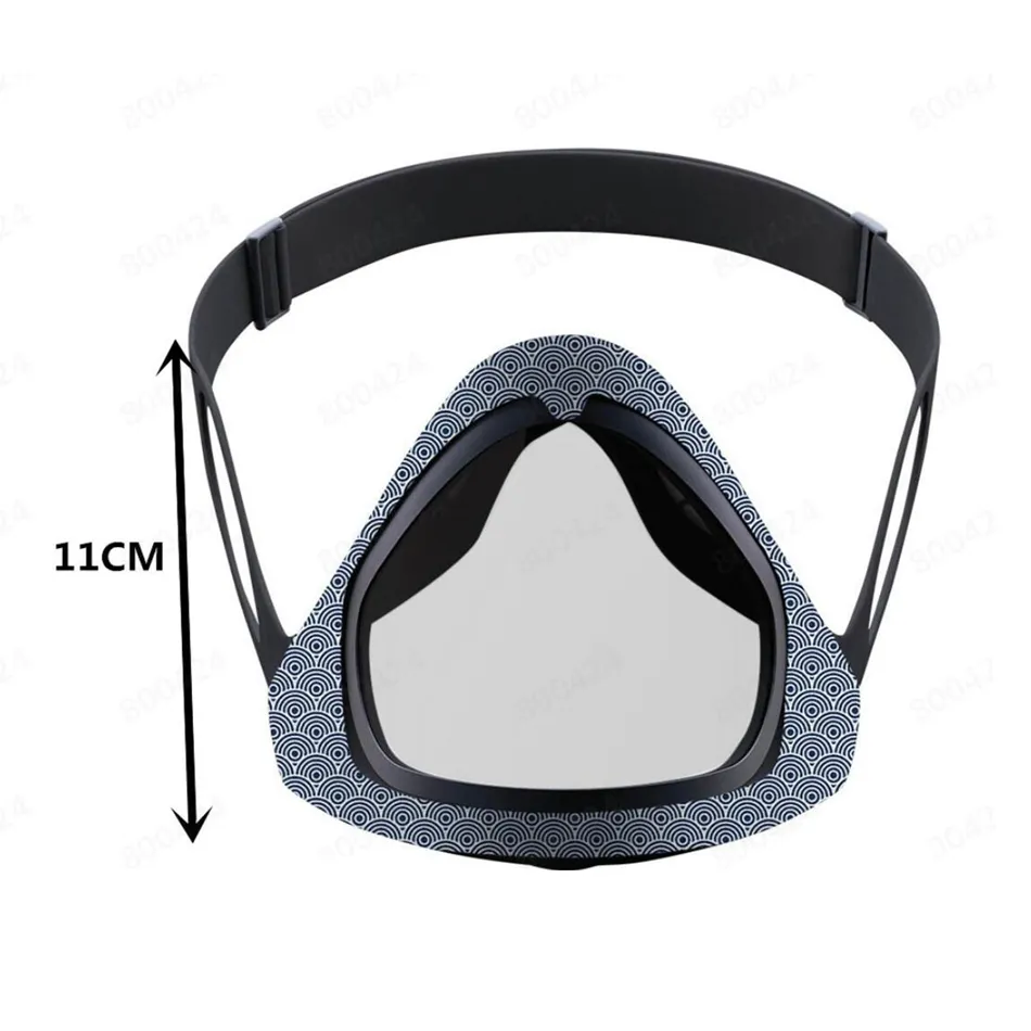Schutzgesichtsmaske Schild Kunststoffbildschirm Vollgesichtsbucht Abnehmbarer Spiegel Silikonmasken Antibeschlag-Schutzmasken mit Brille EEB3649