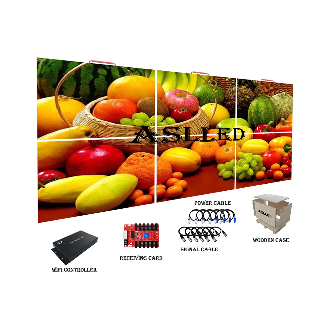 6PCS Indoor HD Led Display Screen P3.91 Led Panel 500x500mm Full Color Advertising Video Wall For Stage Bar DJ Concert