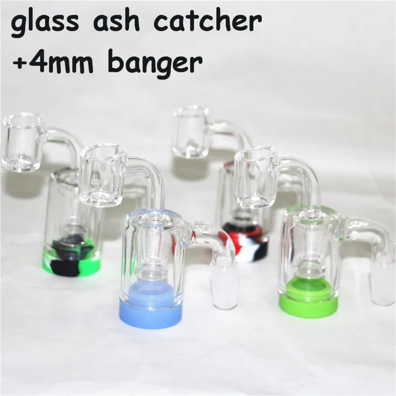 Catcher de cinzas de cinzas de vidro de vidro de cachecóis de 14 mm com coletores de matriz bangers perc bubbler néctar Ashcatcher