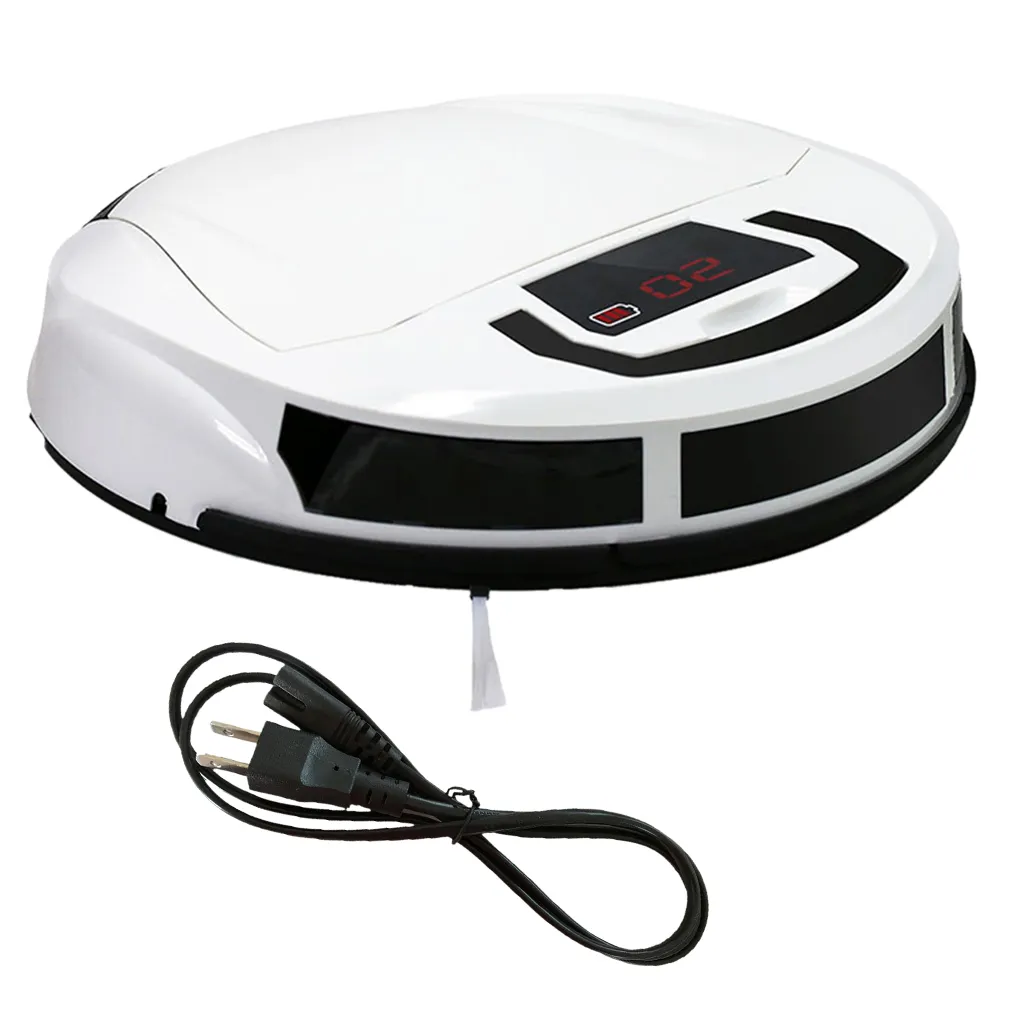 Rechargeable Smart Robotic Robot Vacuum Cleaner Dust Sweeper with Easy Carry Handle 3 Cleaning Modes