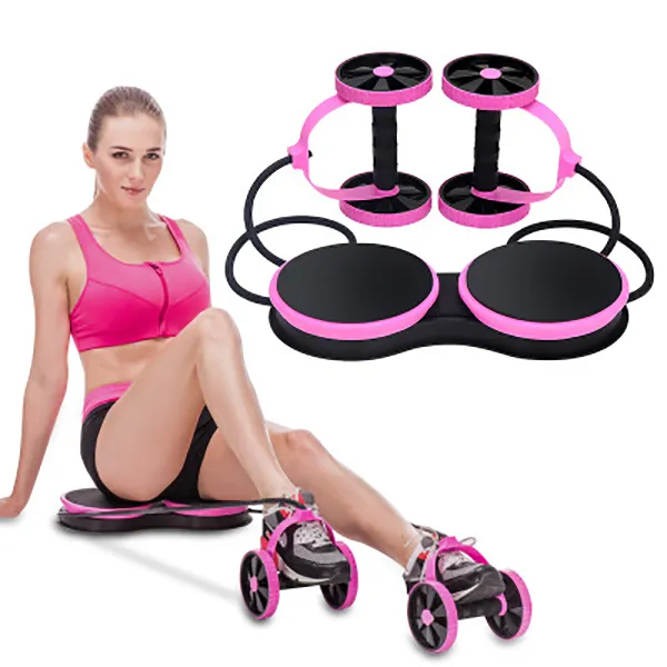 Ab Roller Wheel Abdominal Trainer Wheel Arm Waist Leg Exercise Multifunctional Resistance Pull Rope Tool Fitness Equipment Dropshipping