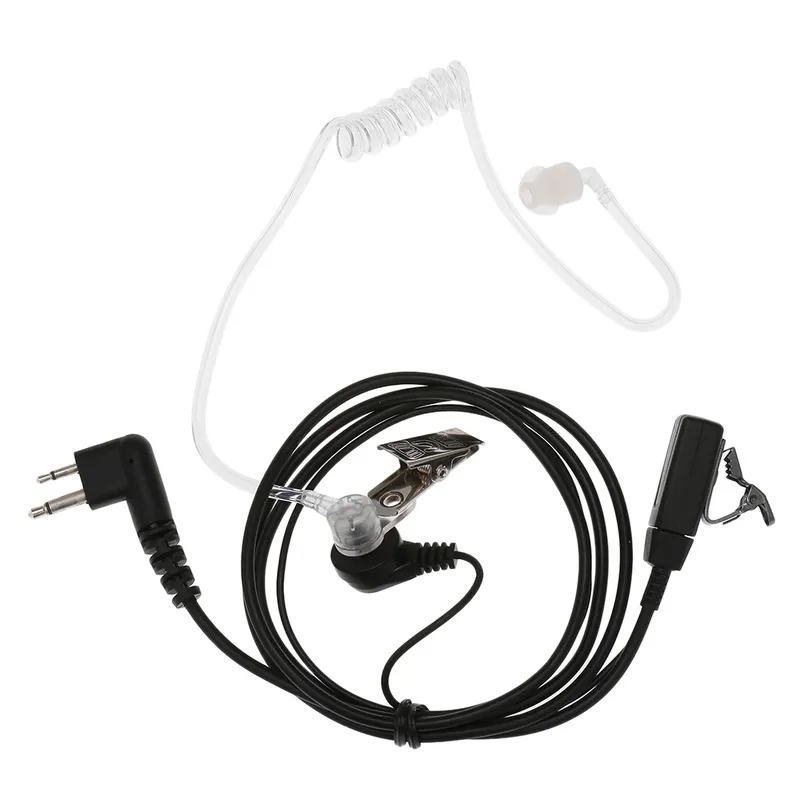 Haat 2-pins Covert Acoustic Tube Oortelefoon Headset met Mic PTT voor Motorola Two Way Radio Walkie Talkie M Plug