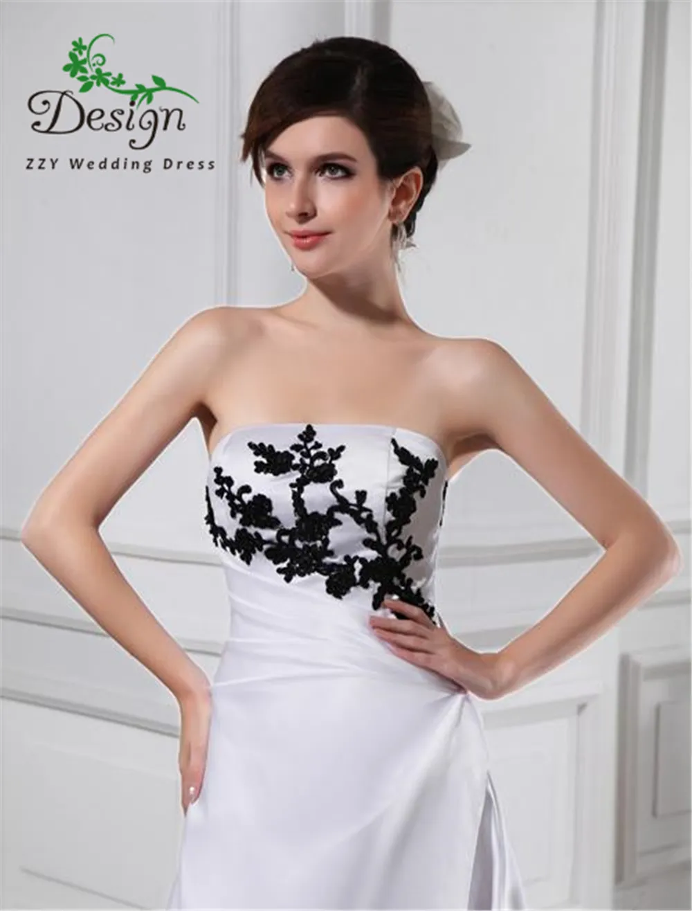 romantic-black-and-white-wedding-dress-a-line-satin-sweep-train-lace-up-2015-bridal-gowns-vestido-de-noiva-western-cheap-bride-dresses-usa (4)