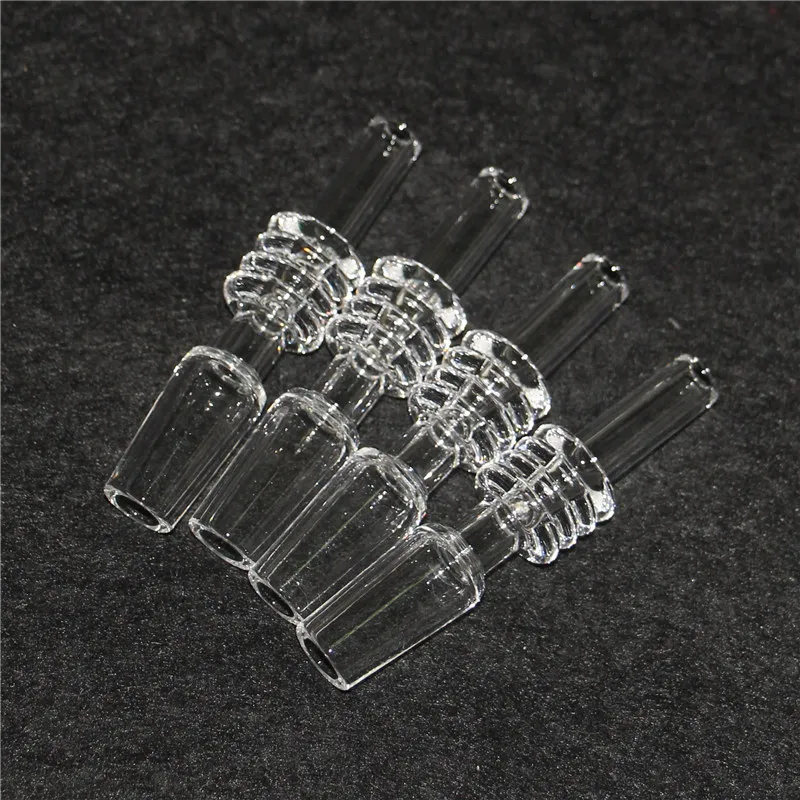 Glas NC kit med 14mm kvarts tips Rökning Tillbehör DAB Halm Drop Tips Oljeplattformar för silikon nektar