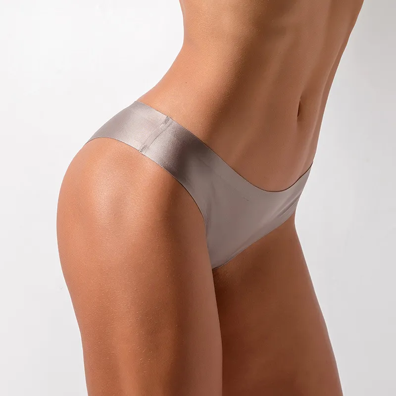 Sexy Women Silky Satin Knicker Thong G-string Underwear Seamless T