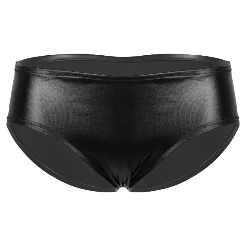 Womens Exotic Crotchless Lingerie Panties Shiny Metallic Lingerie Low Rise  Open Crotch Stretchy Cheeky Hipster Briefs Underwear From Vanilla01, $47.15
