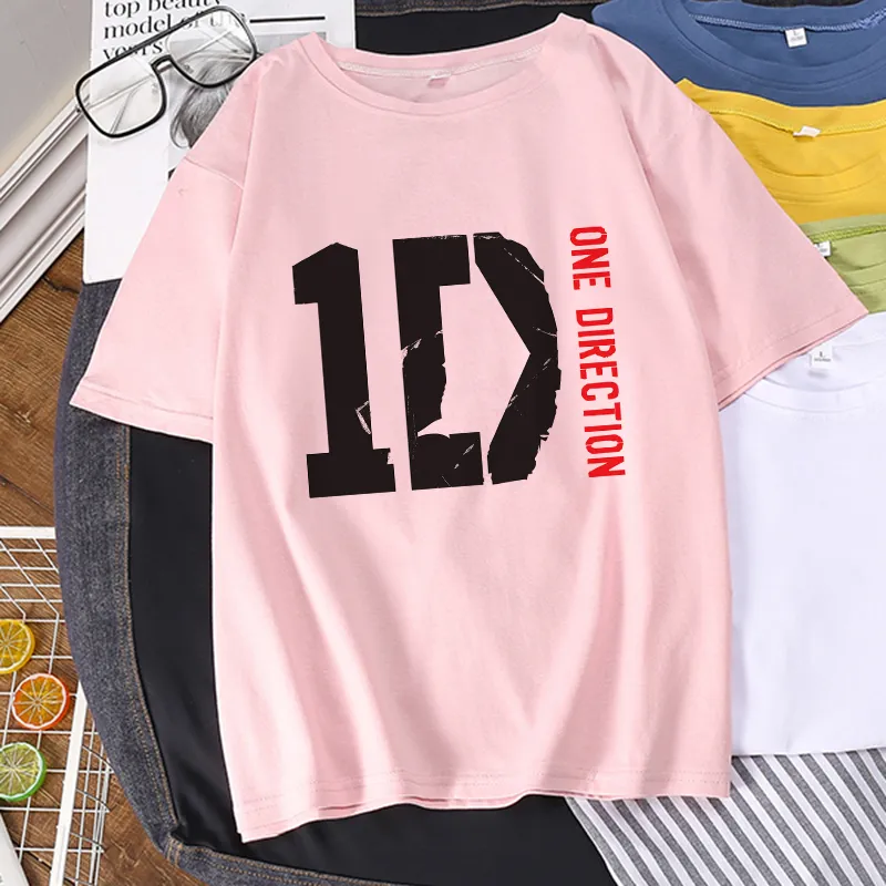 Camiseta de las mujeres Camiseta de gran tamaño 1D dirección Imprimir Gráfico T-shirts Tops