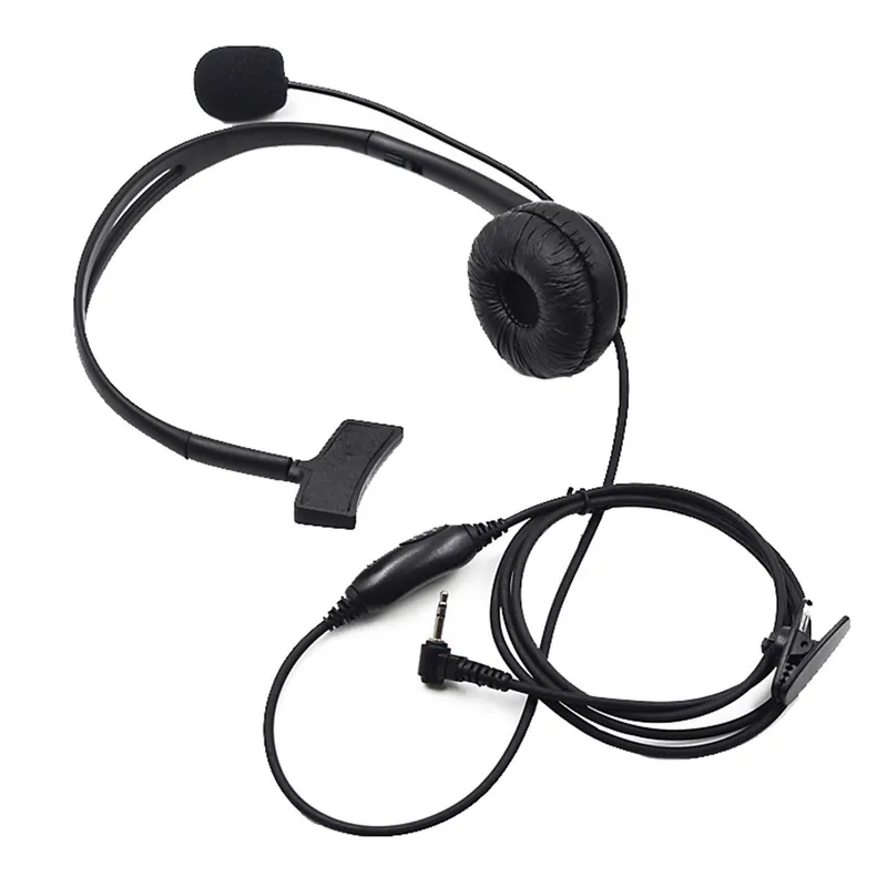 Dayanıklı Kulaklık Esnek Boom Mic Kulaklık PTT Walkie Talkie T6200C 2.5mm Için İki Yönlü Radyo Değiştirme