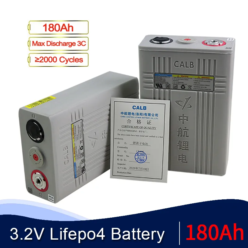 4PCS CALB الصف 3.2V 180Ah LiFePO4 بطارية CA180F لا خلية 200AH ليثيوم فوسفات الحديد الخلايا الشمسية 12V180AH الولايات المتحدة الاتحاد الأوروبي معفاة من الضرائب