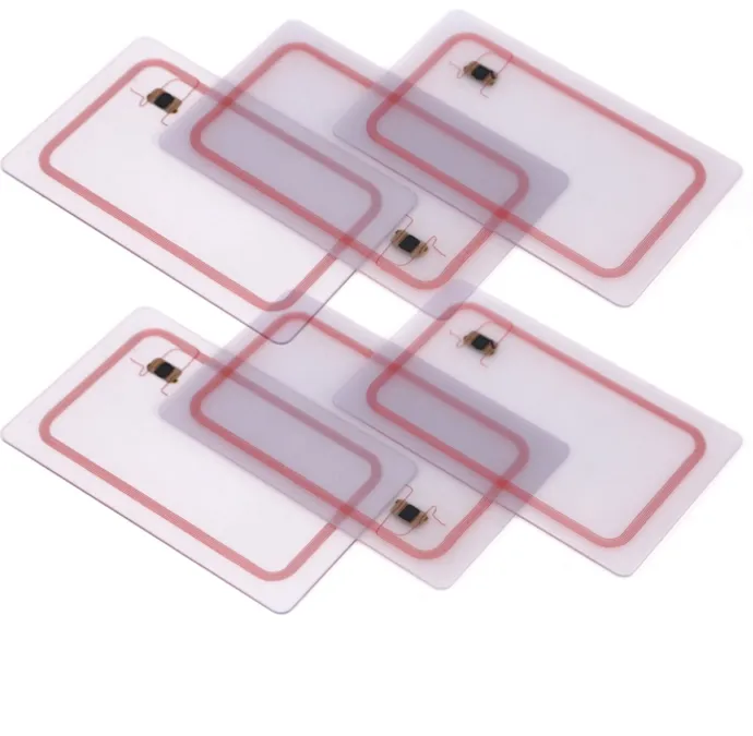 Tarjeta transparente empresarial NFC en blanco Tarjeta de PVC NFC 213 de 13,56 MHz Etiqueta de proximidad RFID para control de acceso para teléfono compatible con todos los teléfonos NFC