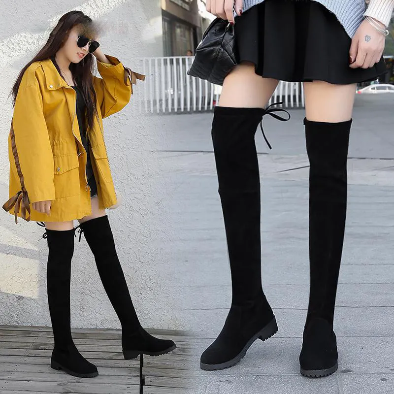 Stretch thigh high boots for shop plus size