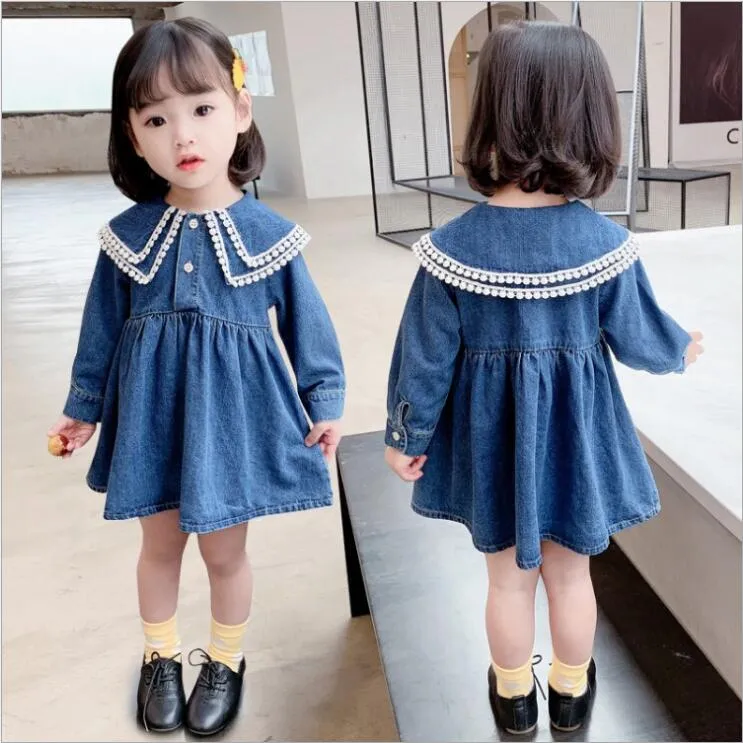 Girl Sweet Stitching Solid Color Long Sleeve Denim Dress, Kid's Party at Rs  699.00 | Girls Dresses, Dresses for girls, Girls party wear dresses, Party  wear dresses for girls, Stylish dresses for
