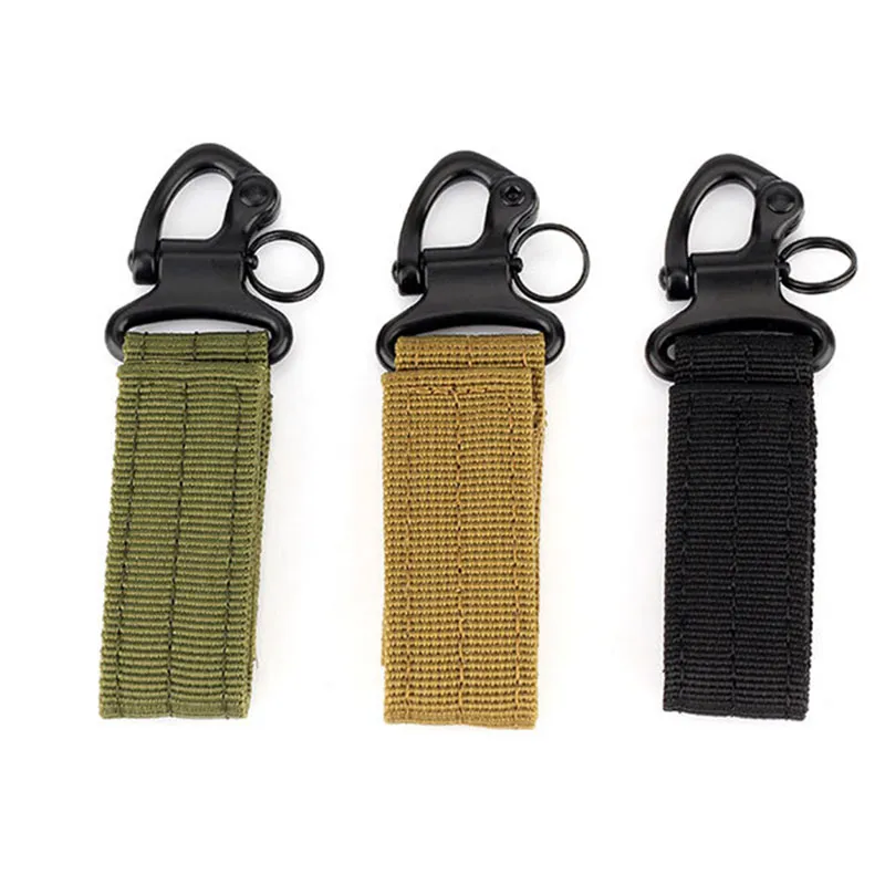 Wholesale Tactical Tools 200pcs/lot Military Webbing Buckle Nylon Key Hook Hanging Belt Carabiner Clip bird mouth shape carabiner