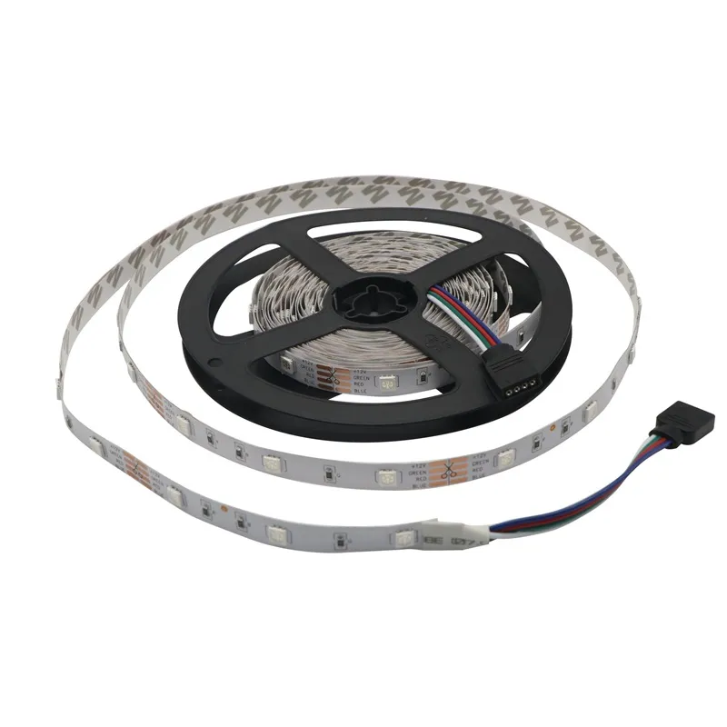 500m LED Strip Light RGB 5050 SMD 30LED/M IP20 شريط مرن شريط LED LED شرائح DC12V لزينة المنزل الداخلي