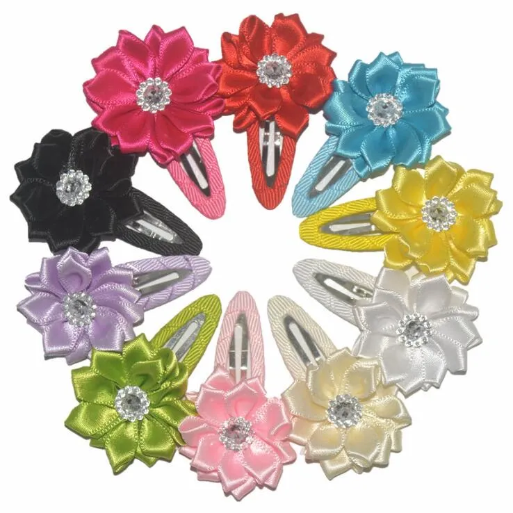 Epecket DHL bateau libre Petit Tournesol Ruban Rond En Épingle À Cheveux Fleur Polygonale BB Clip Latéral DJFJ085 bijoux Pinces À Cheveux Barrettes