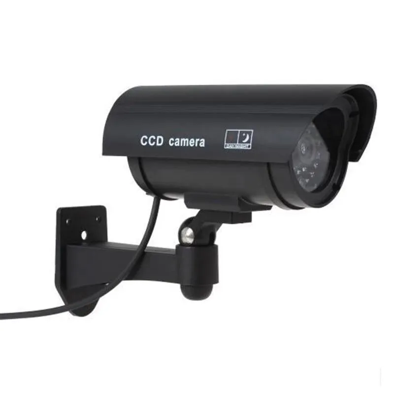 Caméra simulée Surveillance vidéo virtuelle Moniteurs factices Lumières Générateur clignotant Caméra CCTV extérieure Fournitures de sécurité à domicile HHC1344