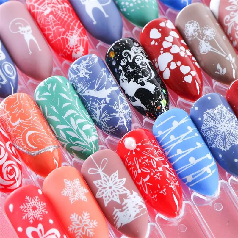 Nail Stamp Plate Stencils Nail Art Stickers Snowflake Flower Animals Letters Owl Gel Polish Stamping Templates DIY Nail Art Manicure Tools