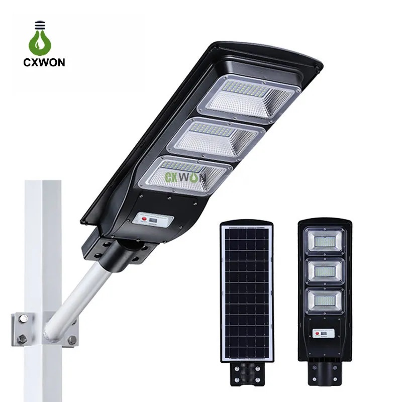 Integrated Solar Street Lamp 30W 60W 90W Radar Motion Sensor Outdoor Lighting Timing and Remote Control IP67 Waterproof Garden Wall Lights for Plaza yard