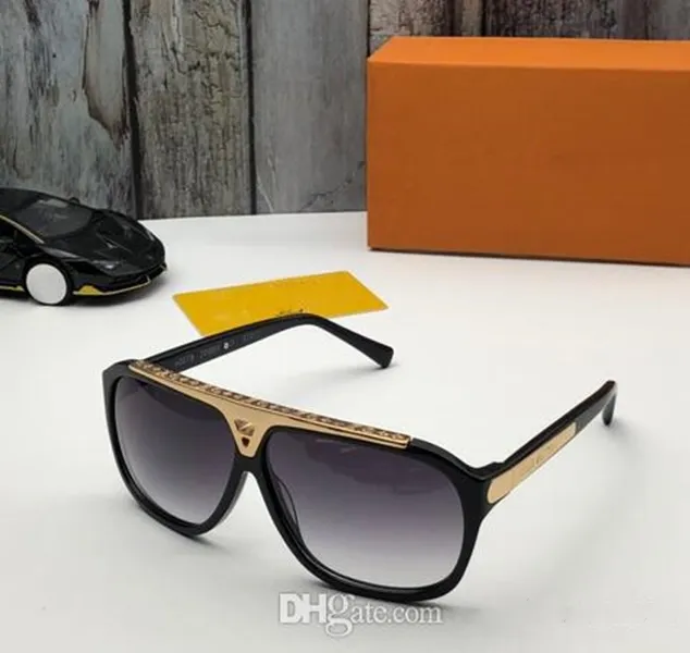 High Quality Brand Fashion Evidence Sunglasses Designer Glasses Eyewear mens Womens Polished Black Sunglasses come with box case